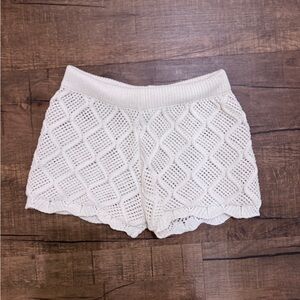 Zara Cream Knit Women Shorts